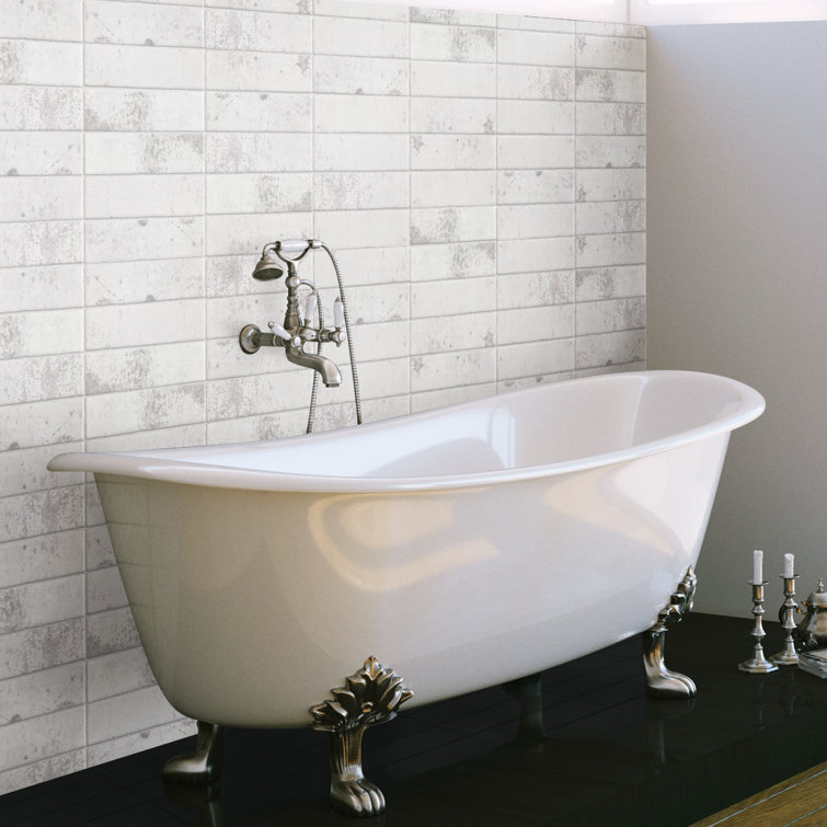 London White 3" x 12" Multi-Finish Ceramic Subway Wall Tile