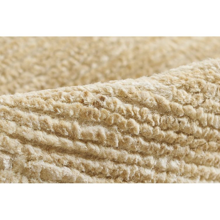 Natural Abstract Hand-Knotted Wool-Cotton Blend 9' x 12' Area Rug