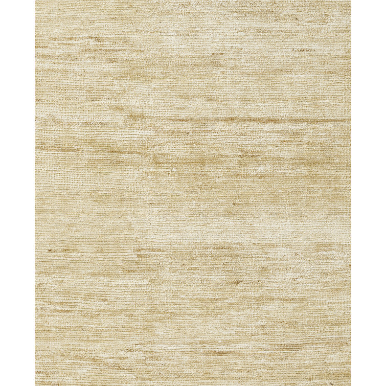 Natural Abstract Hand-Knotted Wool-Cotton Blend 9' x 12' Area Rug