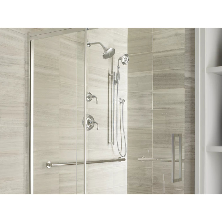 Vibrant Brushed Moderne Brass 12" Metal Grab Bar