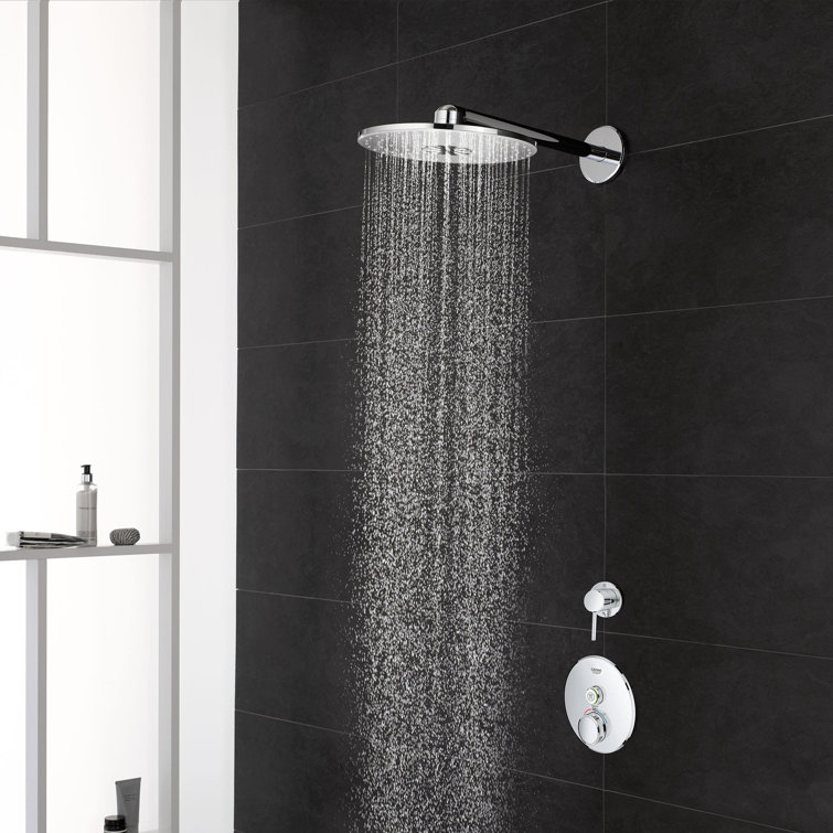 Modern Brushed Nickel Wall-Mounted Shower Trim with SmartControl