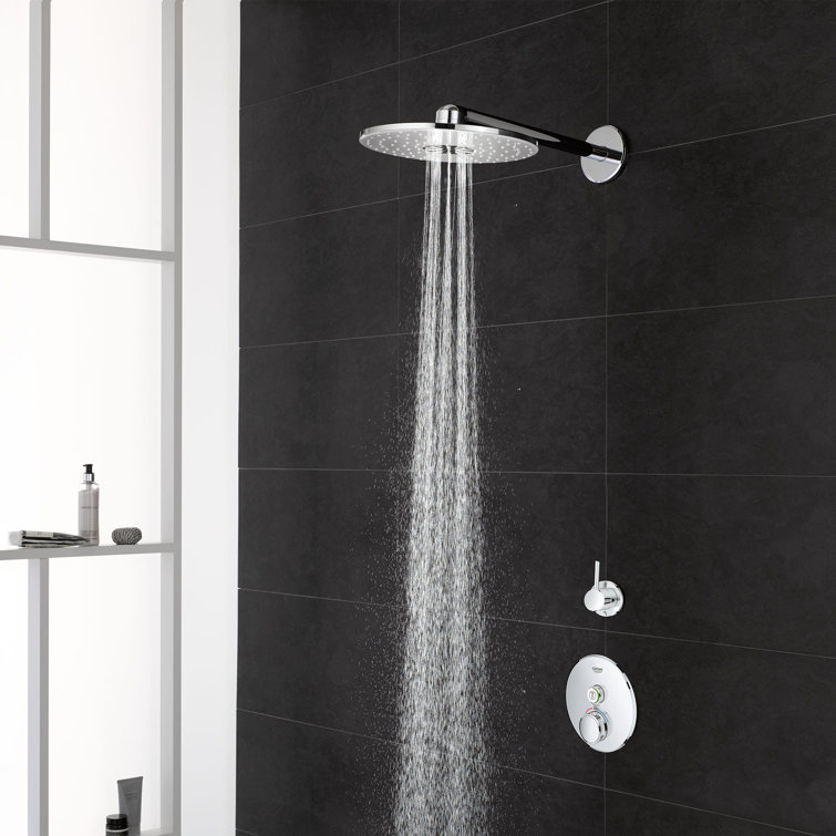 Matte Black Wall-Mounted 2-Way Diverter Trim
