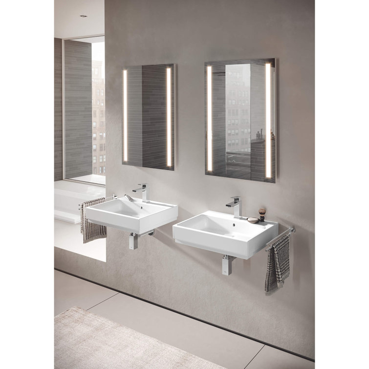 Chrome Wall Mounted Double Towel Bar with Swivel Arms