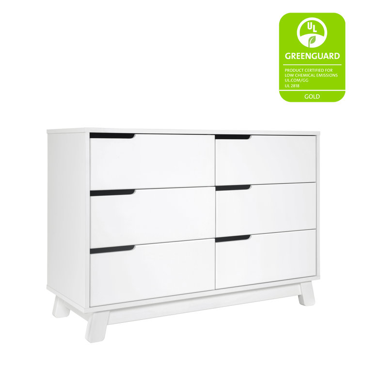 Hudson 48" White Pine 6-Drawer Double Dresser