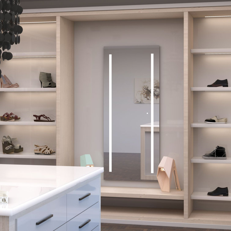 Sleek 70'' x 30'' Frameless Full-Length Lighted Bathroom Mirror