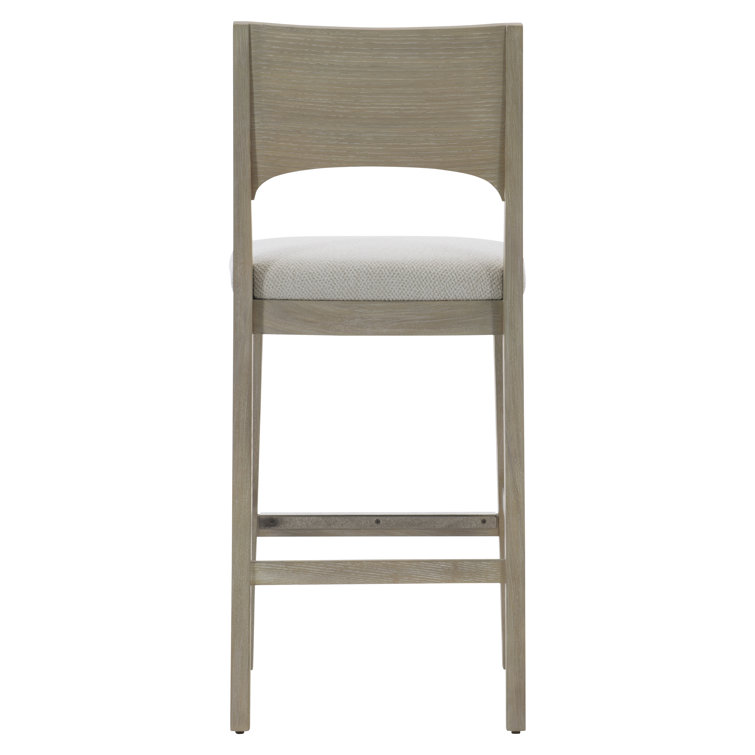 Transitional Dune Finish Adjustable White Oak Bar Stool