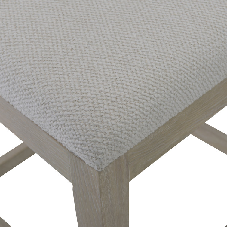 Transitional Dune Finish Adjustable White Oak Bar Stool