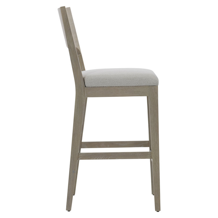 Transitional Dune Finish Adjustable White Oak Bar Stool
