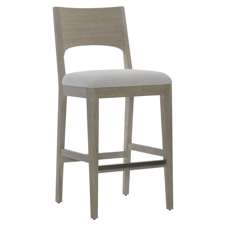 Transitional Dune Finish Adjustable White Oak Bar Stool