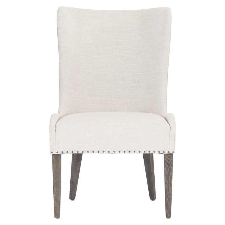 Transitional Beige Albion Upholstered Parsons Side Chair