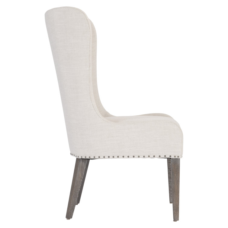 Transitional Beige Albion Upholstered Parsons Side Chair