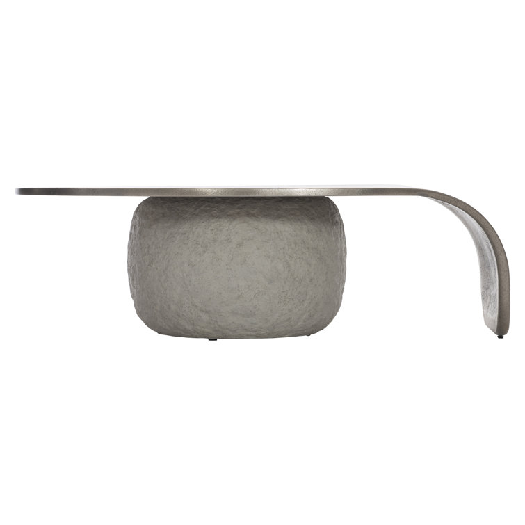Kaori 52" Gray Transitional Rectangular Metal Coffee Table