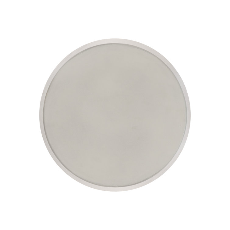 Transitional Nidra Gray Cast Concrete Round Accent Table