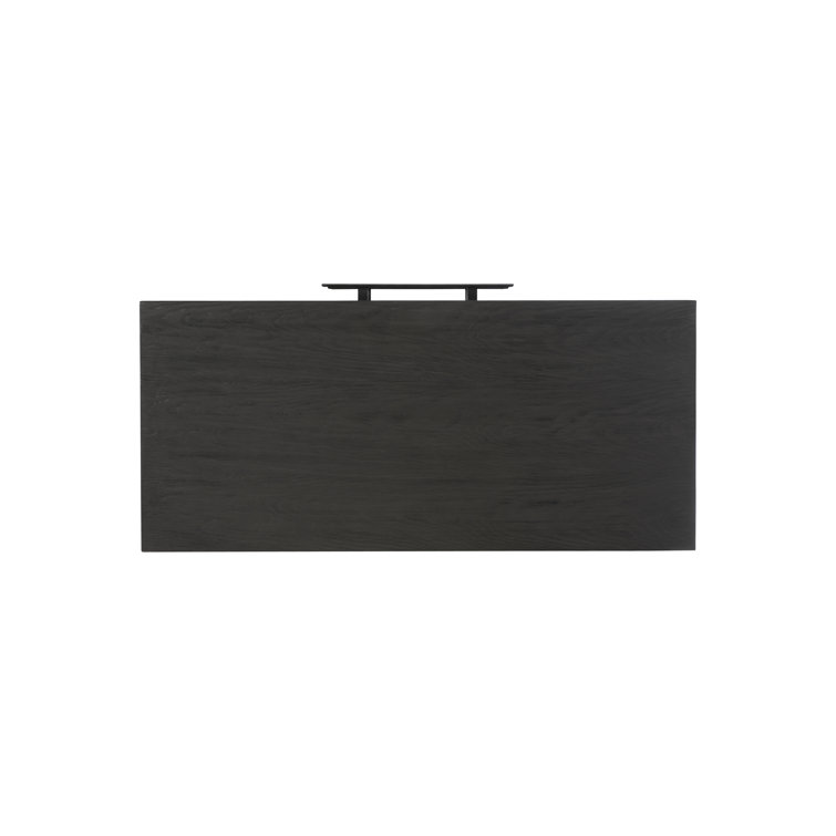Keali Transitional Black 2-Drawer Nightstand