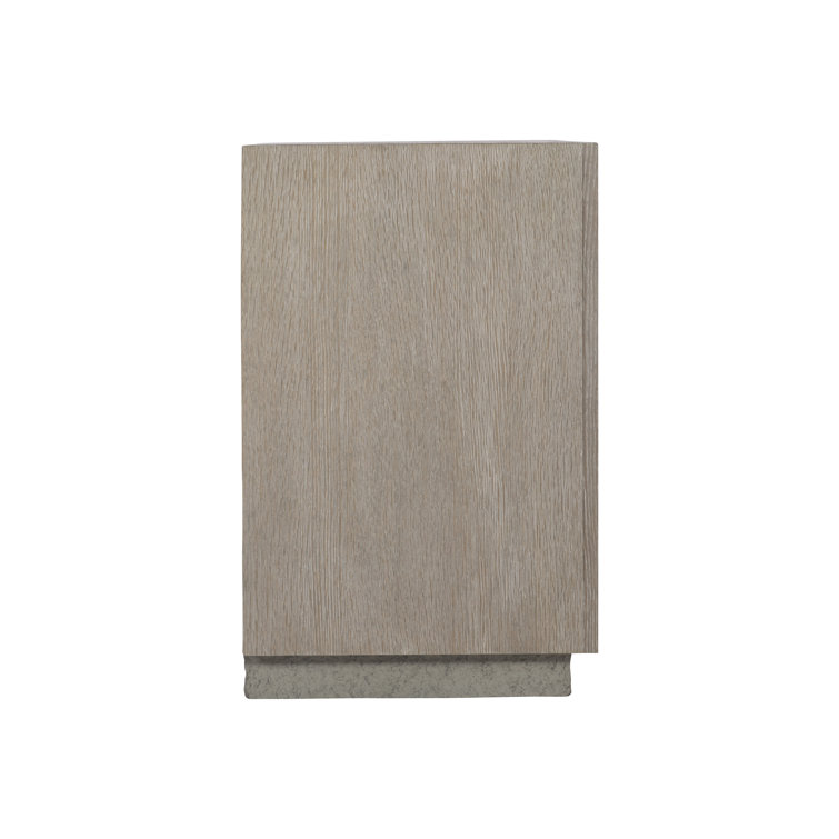 Lunula Flaxen Beige 2-Drawer Transitional Nightstand