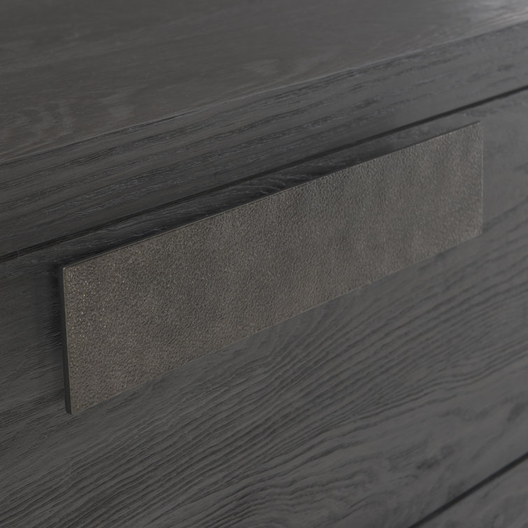 Keali Transitional Black 2-Drawer Nightstand