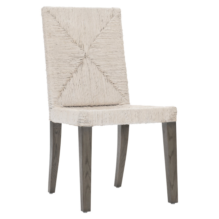 Palma Cream Woven Abaca & Oak Parsons Side Chair