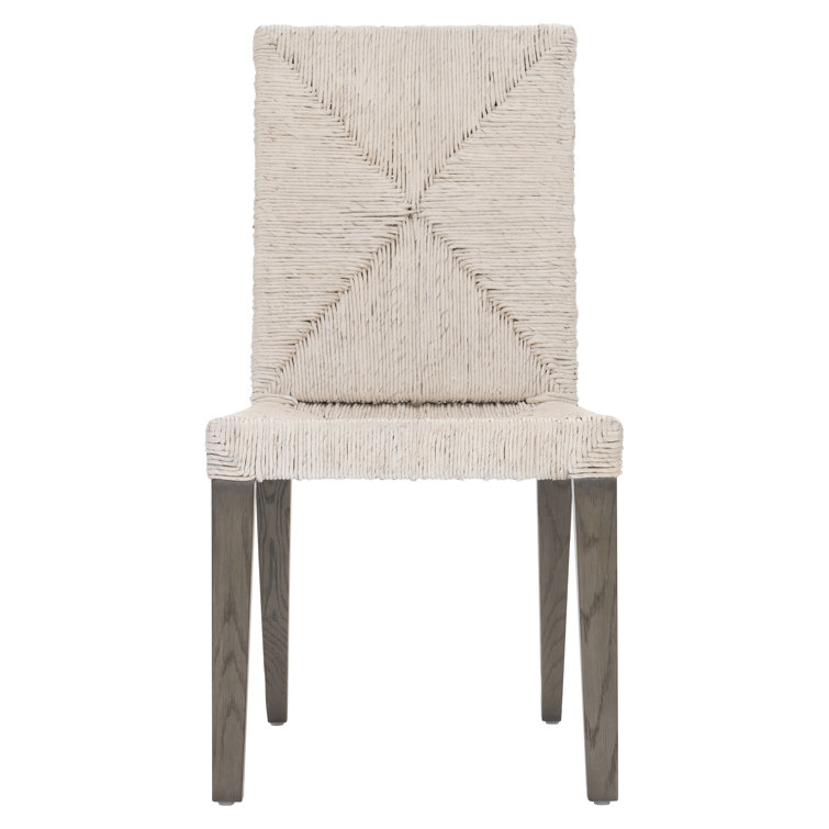 Palma Cream Woven Abaca & Oak Parsons Side Chair
