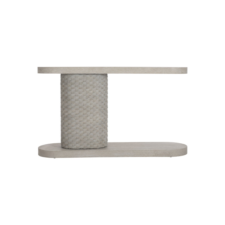 Acosta 58'' Beige and Gray Wood Stone Console Table
