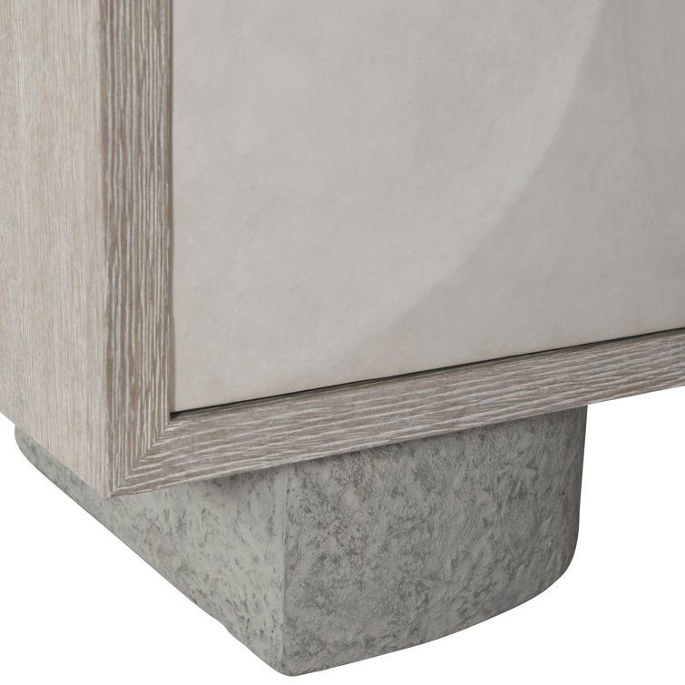 Lunula 86'' Beige and Gray Concrete Base Sideboard