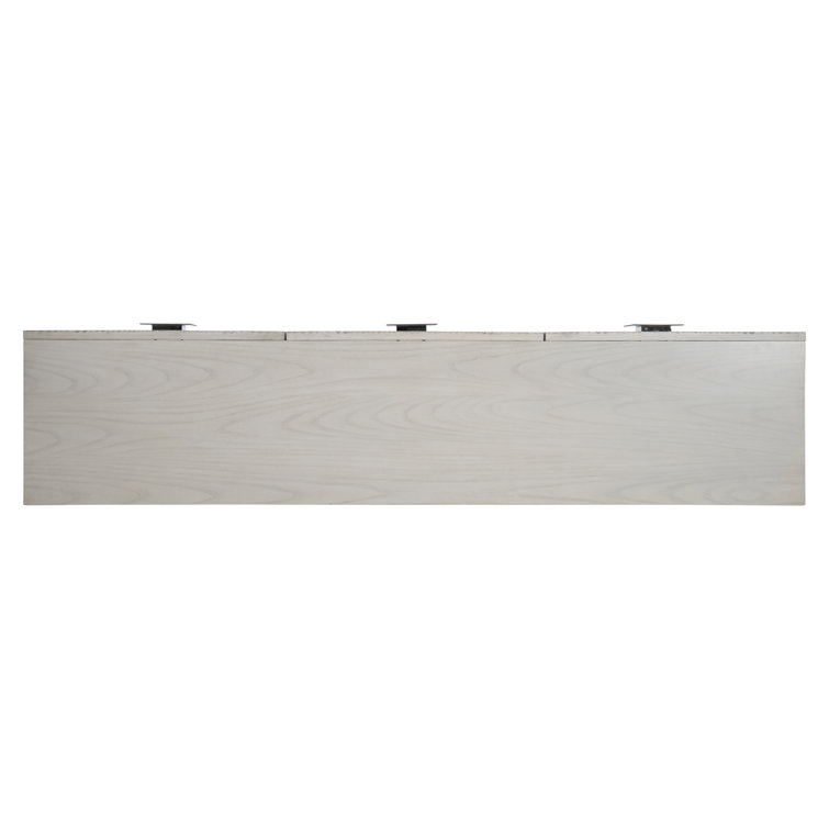 Ciara Transitional Gray 85.75'' Sideboard with Carved Doors