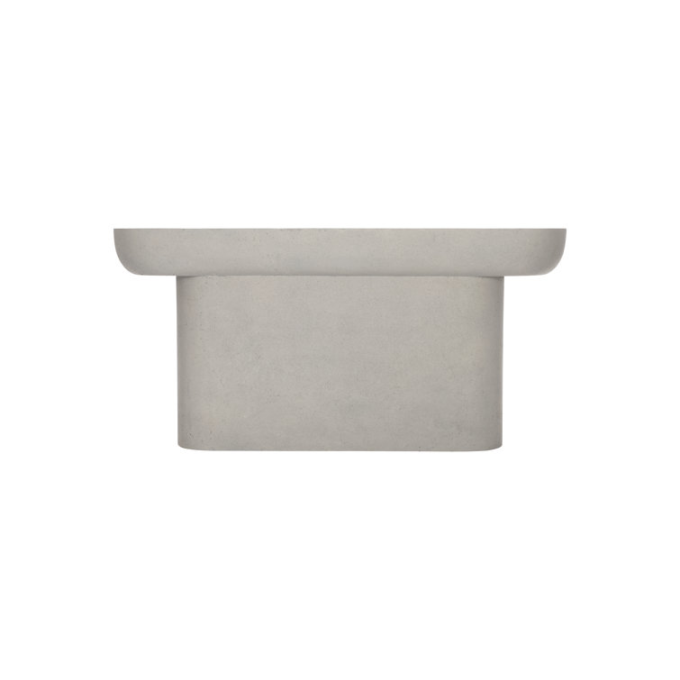 Vida 66'' Sand Grey Textured Concrete Rectangular Console Table