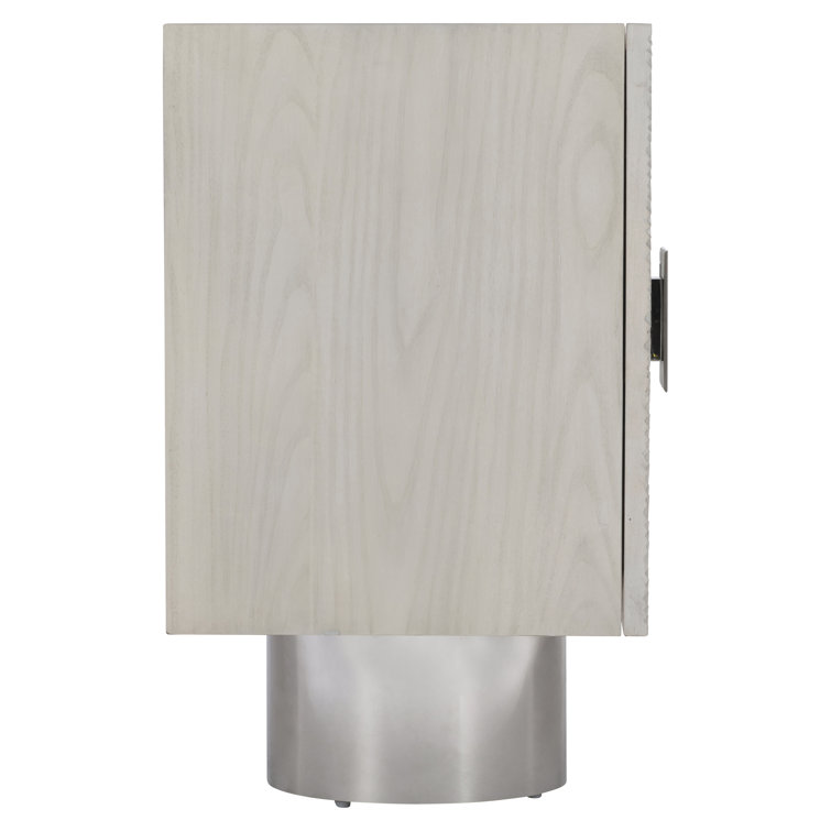 Ciara Transitional Gray 85.75'' Sideboard with Carved Doors