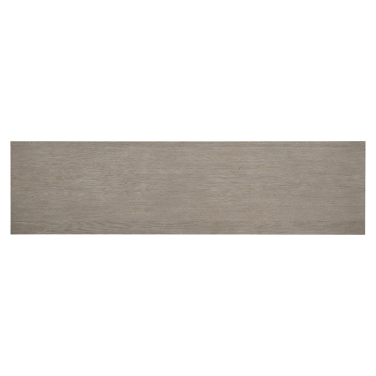 Transitional Gray 76'' Solid Wood Sideboard with Geometric Metal Accents