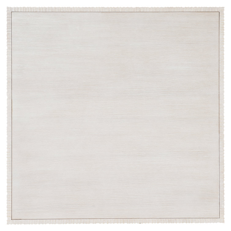 Cream Square Transitional Wood Coffee Table