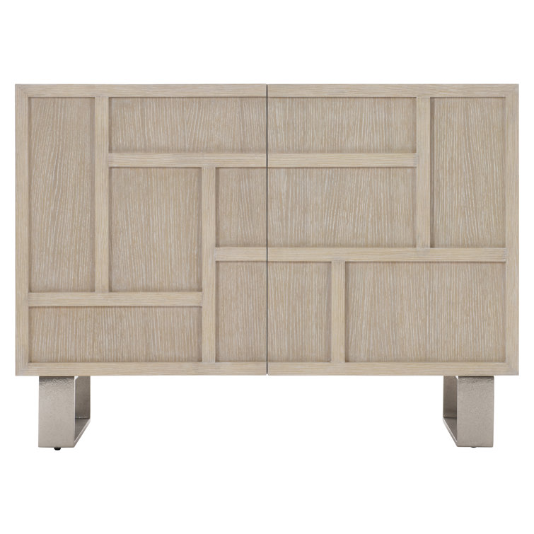 Solaria 48" White and Light Wood Accent Cabinet with Soft Close Drawer