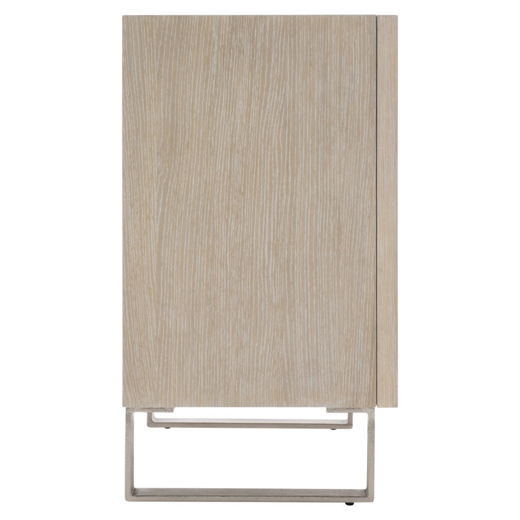 Solaria 48" White and Light Wood Accent Cabinet with Soft Close Drawer
