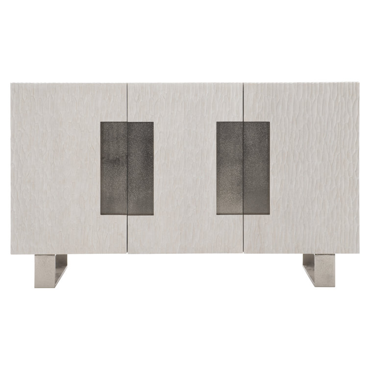 Solaria Transitional 59'' Beige Oak Sideboard with Nickel Accents