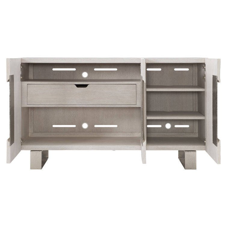 Solaria Transitional 59'' Beige Oak Sideboard with Nickel Accents