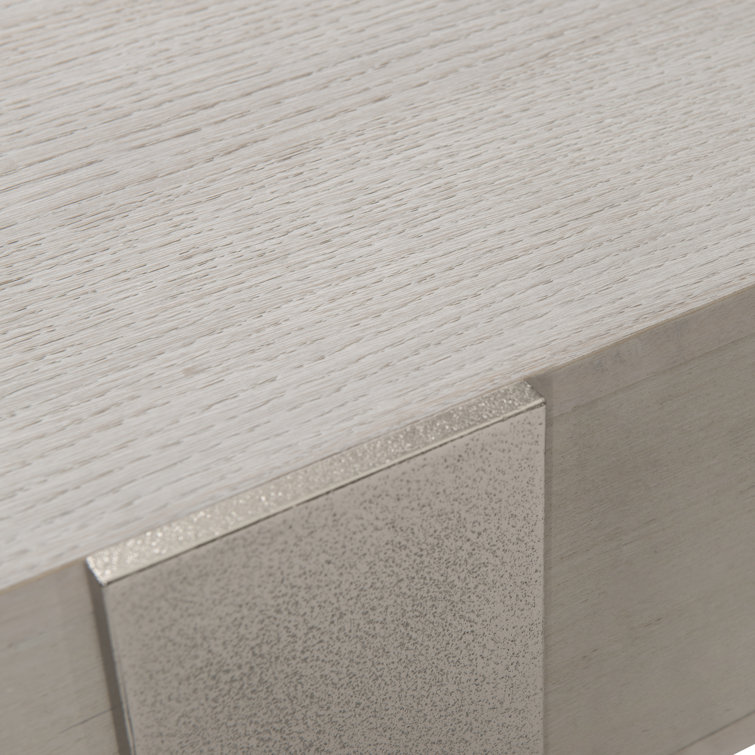 Solaria Transitional Beige 1-Drawer Nightstand with USB Charger