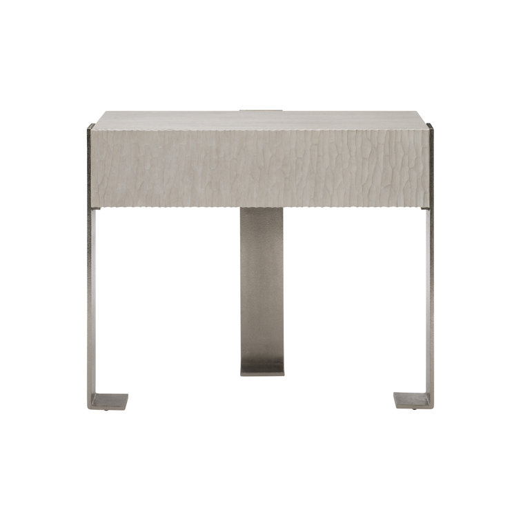 Solaria Transitional Beige 1-Drawer Nightstand with USB Charger