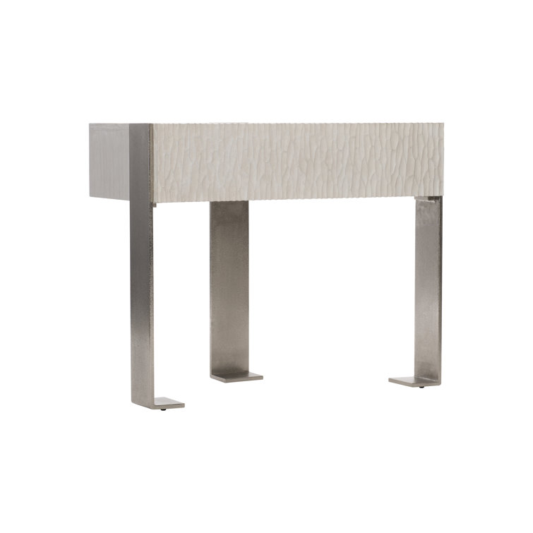 Solaria Transitional Beige 1-Drawer Nightstand with USB Charger