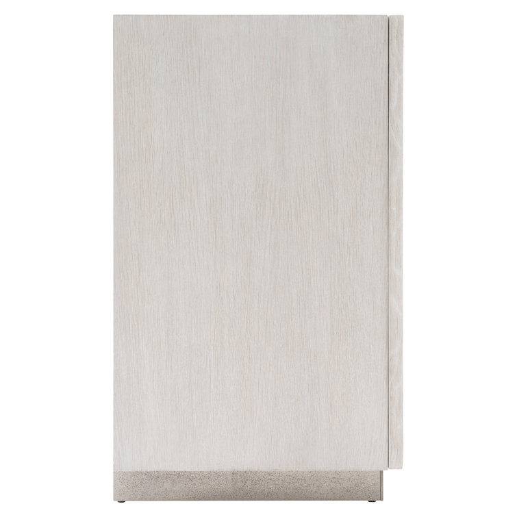 Transitional Cream White Oak Entertainment Credenza with Cabinet