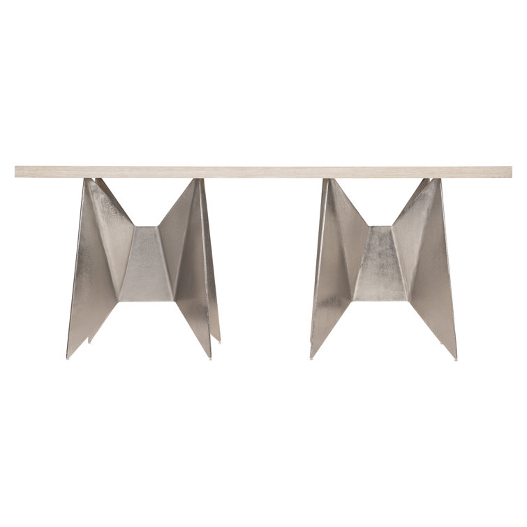 Solaria Transitional Beige 72'' Wood and Metal Console Table