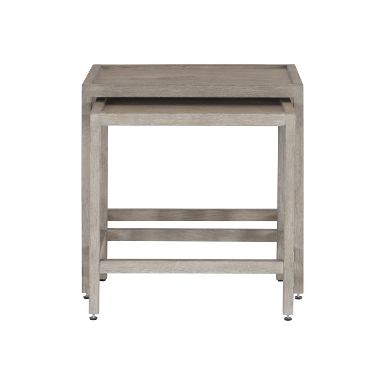 Gray Oak and Metal Rectangular Nesting Tables
