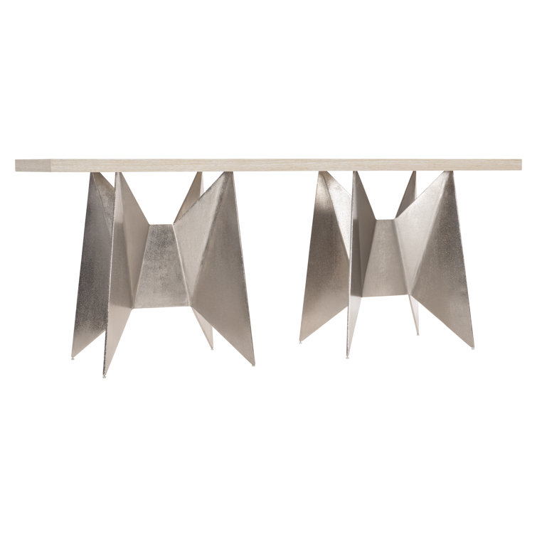 Solaria Transitional Beige 72'' Wood and Metal Console Table