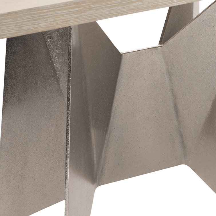 Solaria Transitional Beige 72'' Wood and Metal Console Table
