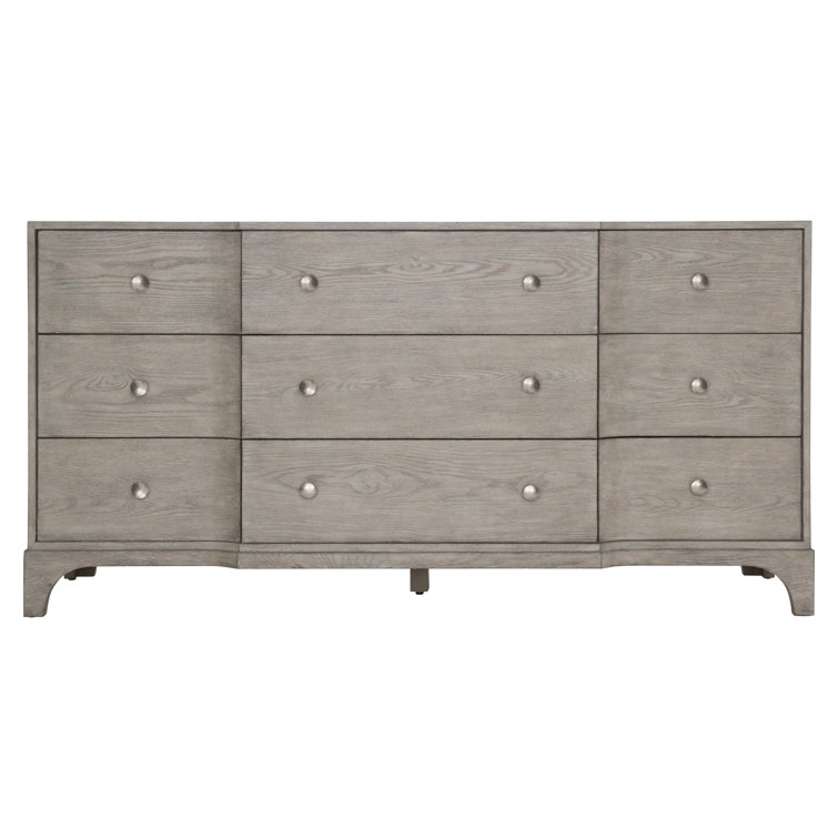 Gray Coastal 9-Drawer Soft Close Dresser