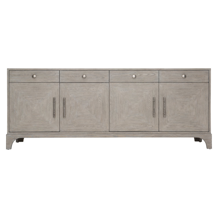 Albion Transitional Gray White Oak Sideboard with Cabinet