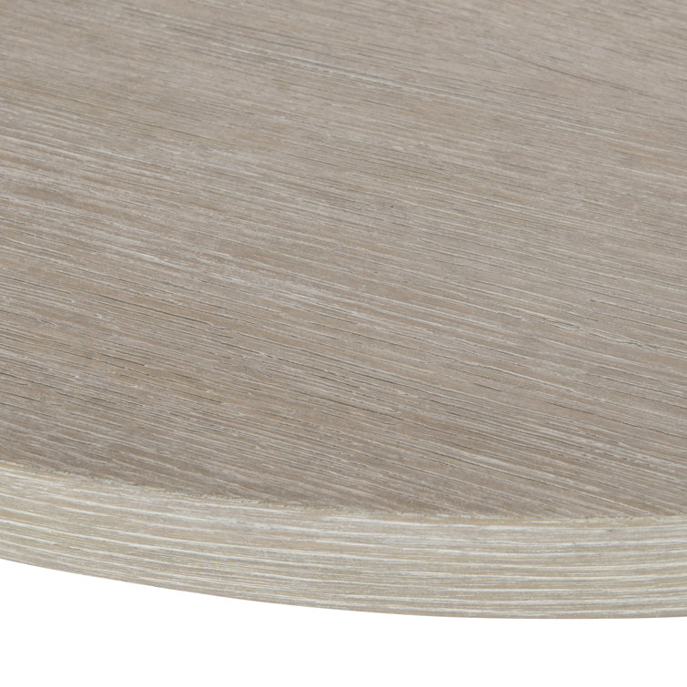 Constantin 60" White and Beige Round Wood Dining Table