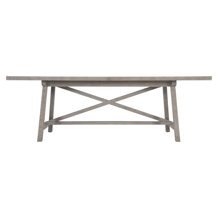 Albion Extendable Weathered Brown Farmhouse Dining Table