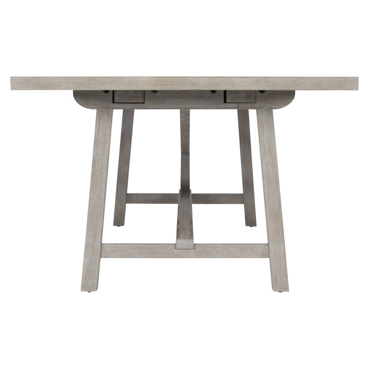 Albion Extendable Weathered Brown Farmhouse Dining Table