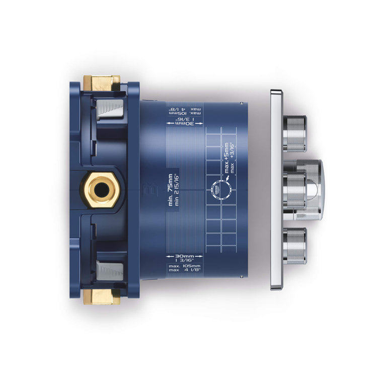 SmartControl Blue Modern Universal Shower Installation Kit
