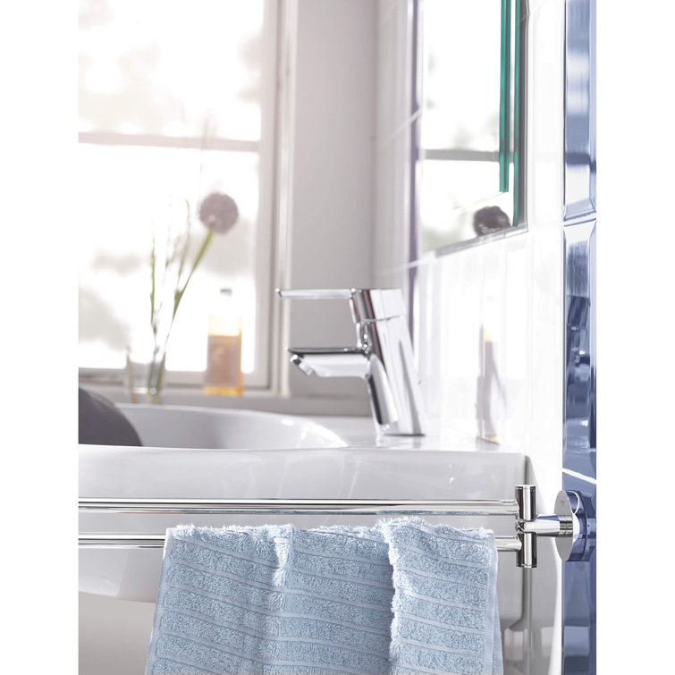 Chrome Wall Mounted Double Towel Bar with Swivel Arms