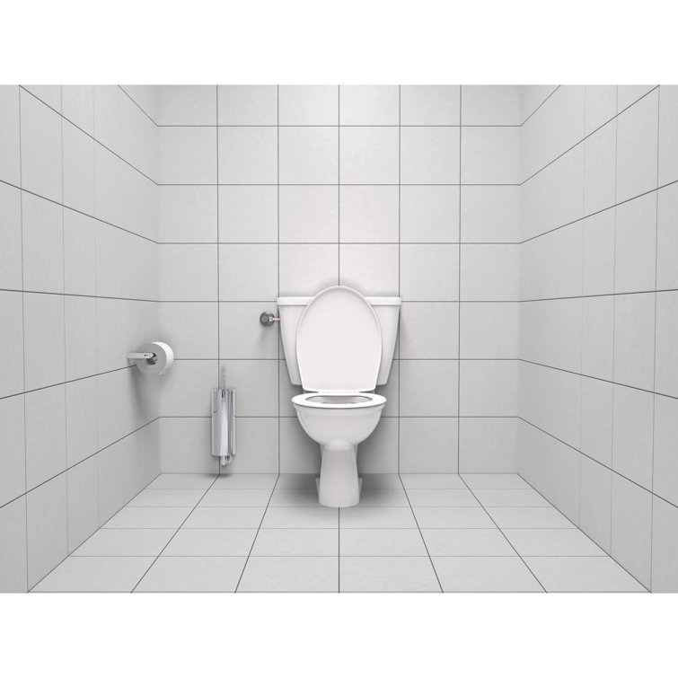 Chrome Wall Mounted Toilet Brush and Holder Set