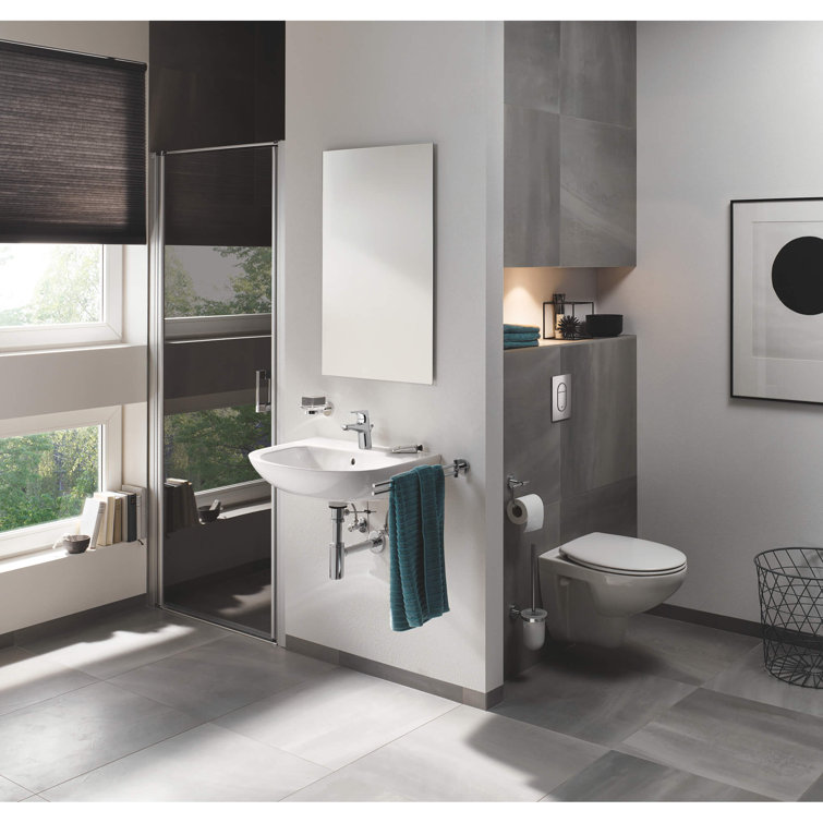 Chrome Wall Mounted Double Towel Bar with Swivel Arms